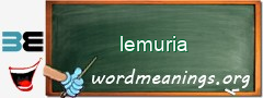 WordMeaning blackboard for lemuria